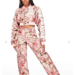 Pink Floral Women's jogger set by rockstar original
